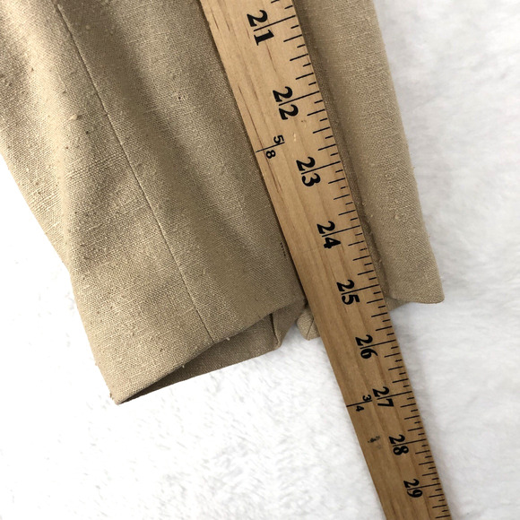 VTG SOSTANZA 100% Silk Jacket Womens Sz XL Beige One Button Lined Blazer Pockets - Picture 11 of 12